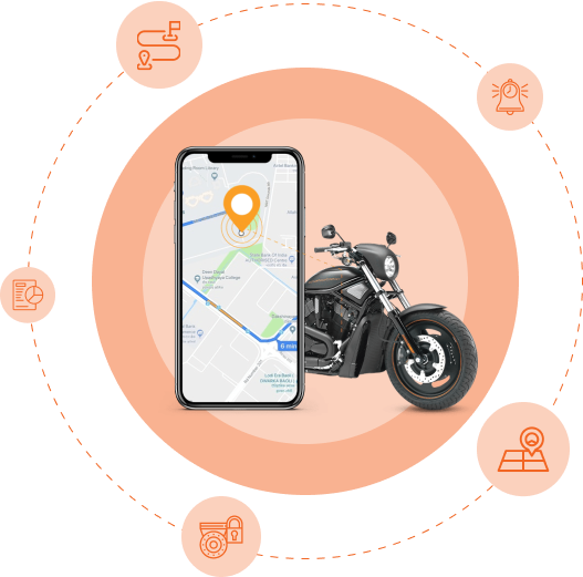 GPS tracker for bike: navigation and tracking app with motorcycle