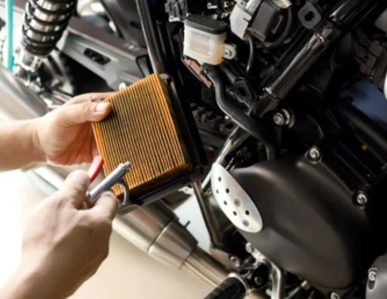 clean out a motorcycle air filter